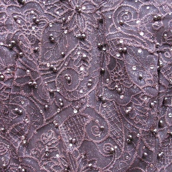 MAC DUGGAL 20371 Womens Brown Embellished Cap Sleeve A Line Dress - Picture 8 of 15